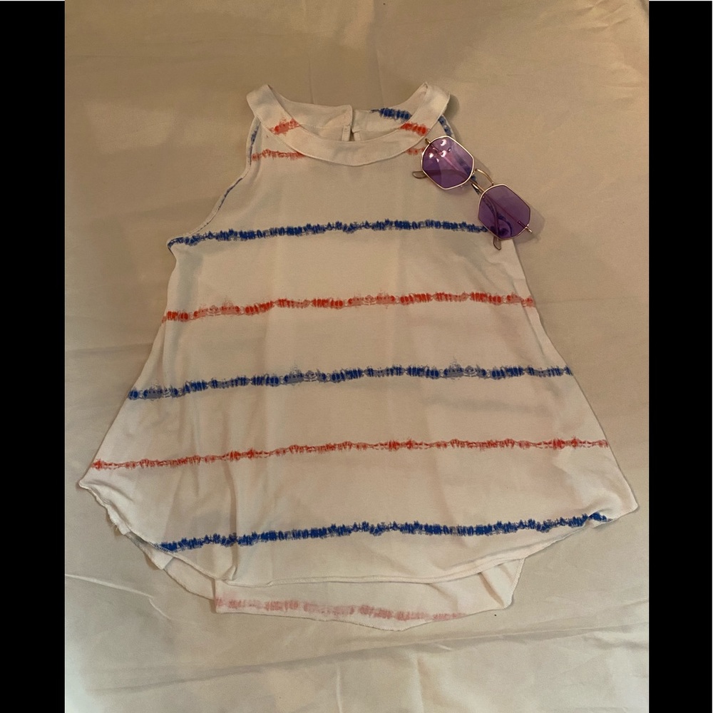 Red, white, and blue shirt